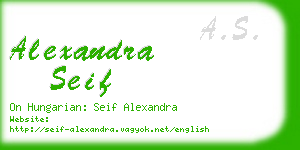 alexandra seif business card